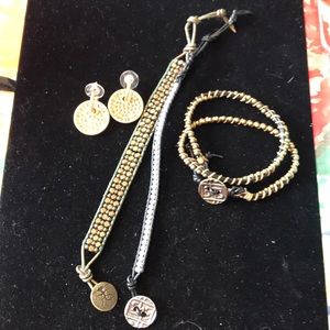 Leather Metal Pearl Wrap bracelet